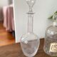 Vintage 60s chiseled glass decanter