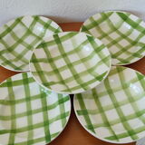 Cinq assiettes creuses de Moulin des Loups Orchies