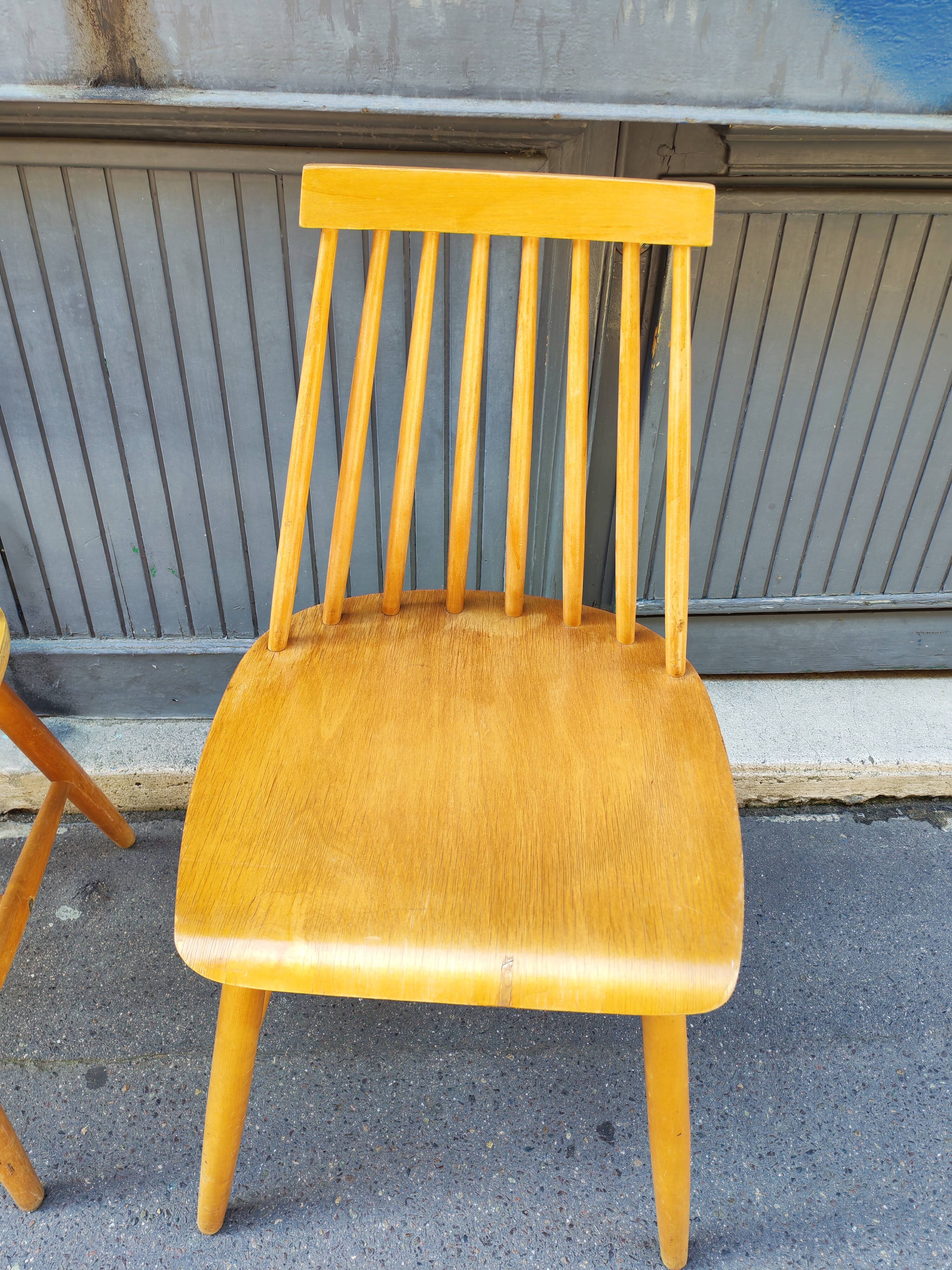 Pair of Scandinavian Pinnstol Suede chairs 1960