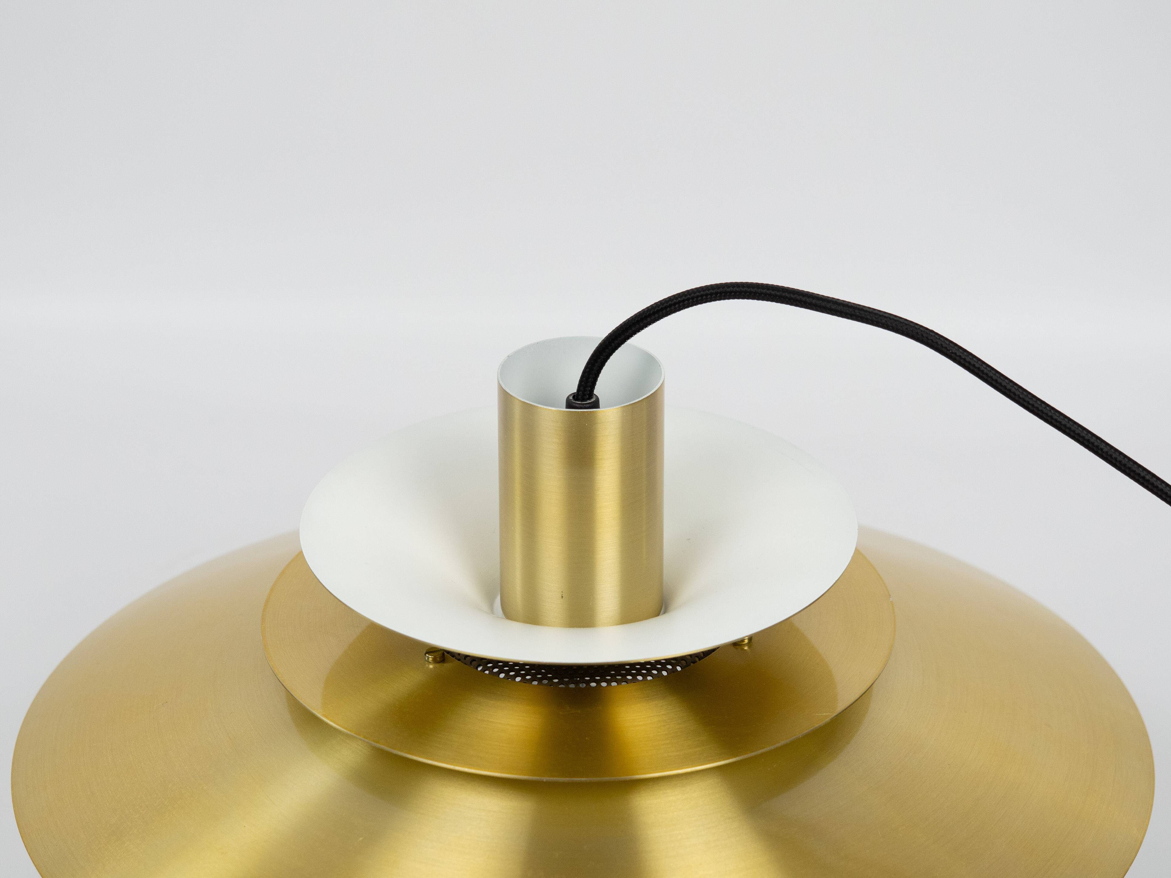 Vintage Danish pendant lamp Verona by Kurt Wiborg, Jeka, 1980s.