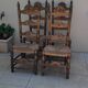 4 antique Provençal wooden chairs
