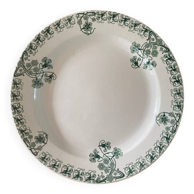 Plat rond bfk boch frères keramis modèle capucines , grand modèle