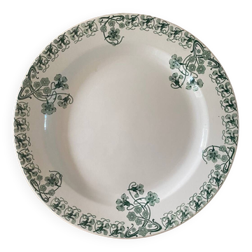 Plat rond bfk boch frères keramis modèle capucines , grand modèle