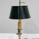 Bouillotte lamp in silver metal, empire style - early twentieth century