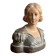 Buste de femme Art nouveau en plâtre polychrome, vers 1900