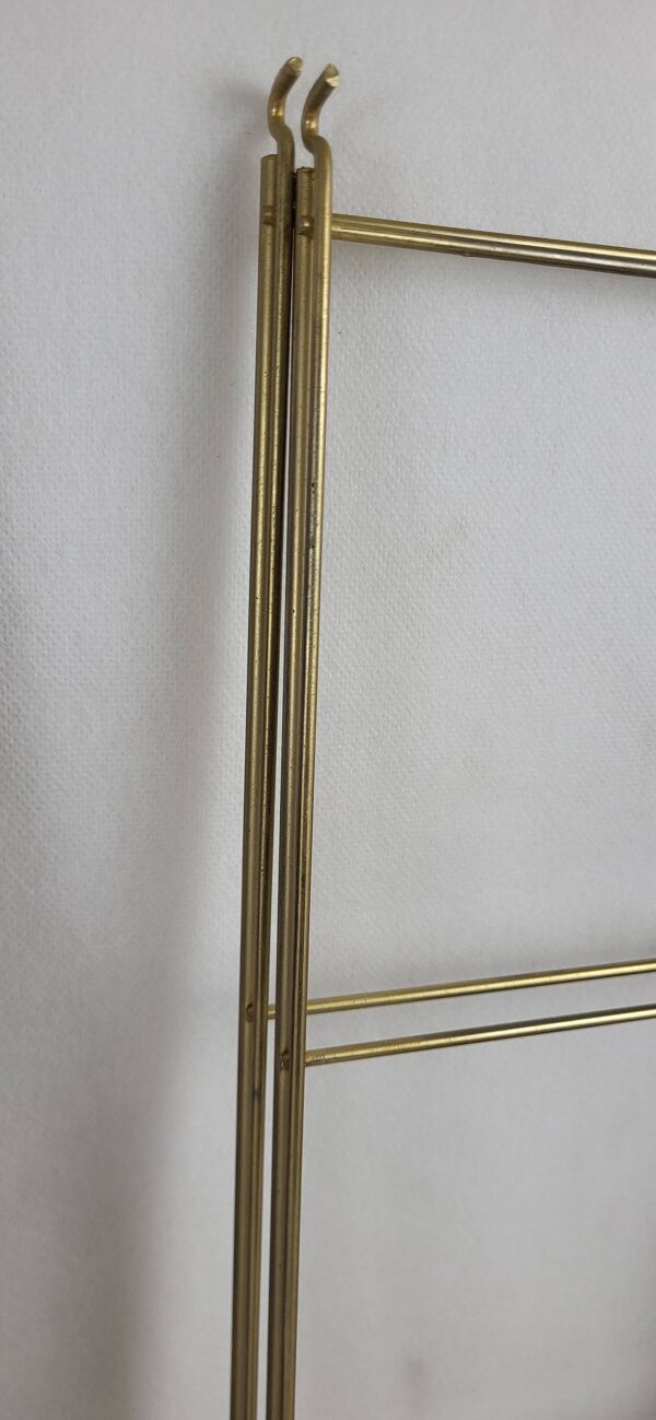 Etagère String en bois et métal doré 1960