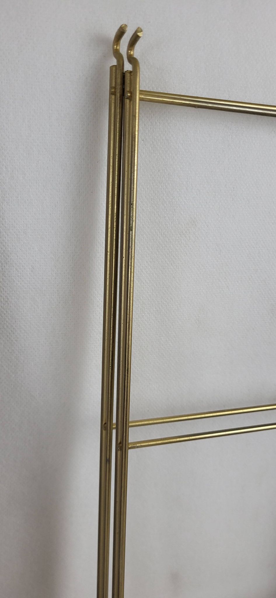 String Shelf Wood and gold metal 1960's