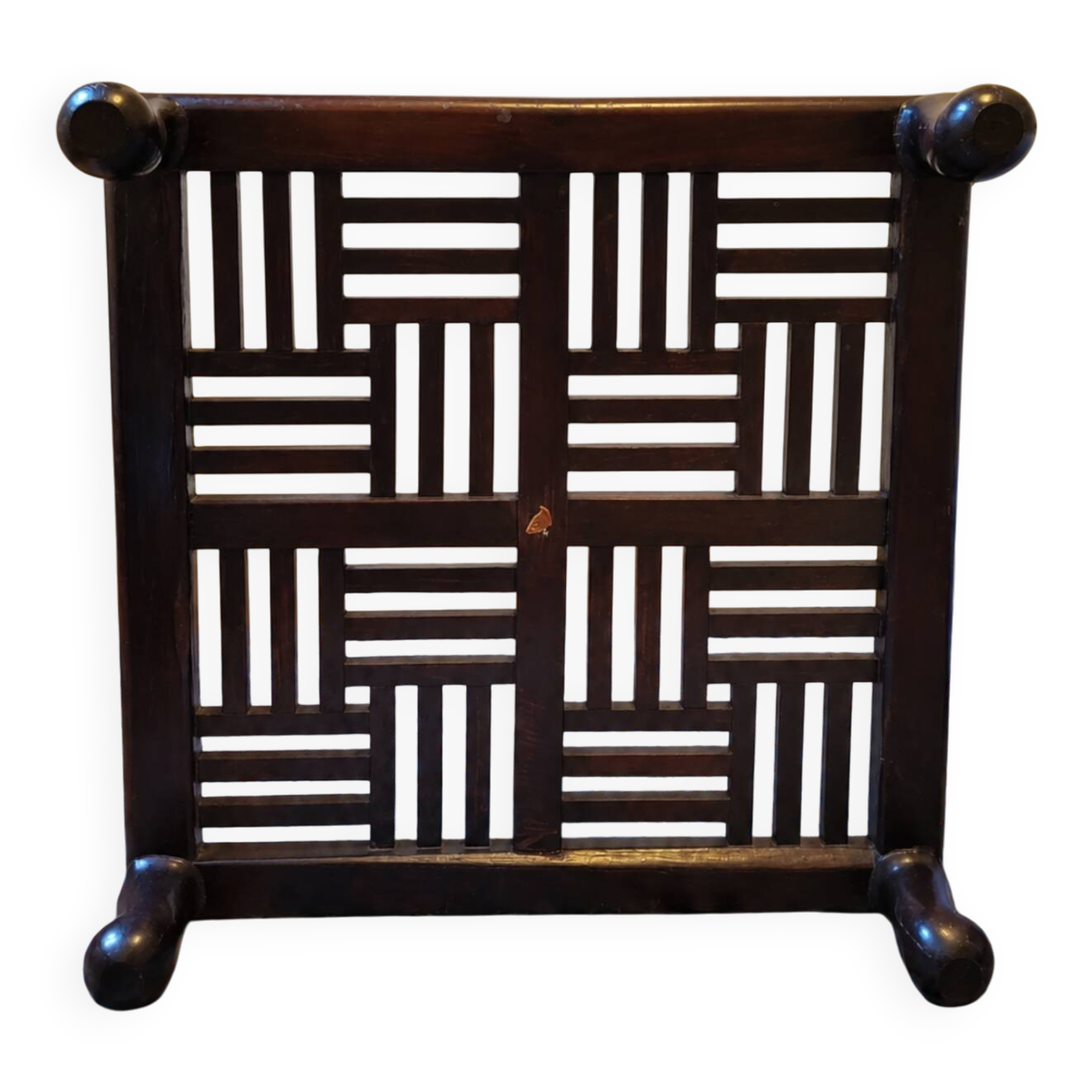 Antique Chinese coffee table in mahogany – openwork top – Qing style