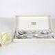 Silver metal cutlery set, vintage