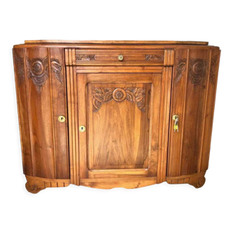 Low art nouveau sideboard in walnut