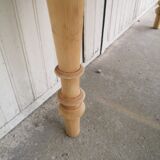wooden dining table, vintage, turned legs, firm table style
