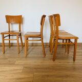 4 camel Thonet bistro chairs