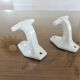Pair of coat hooks, coat rack, in white porcelain, art deco 30s 40s