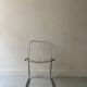 Rinaldi style chair in chromed metal and suede fabric cushion, 1970 design