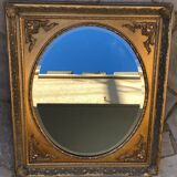 Golden wooden mirror 67 x 77 cm