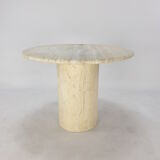 Italian Travertine Coffee Table, 1980s