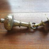 Teardrop Door Knocker / Bell Clapper in Hammered Wrought Iron with Gilding