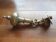 Teardrop Door Knocker / Bell Clapper in Hammered Wrought Iron with Gilding
