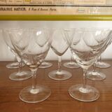 Set of antique crystal glasses
