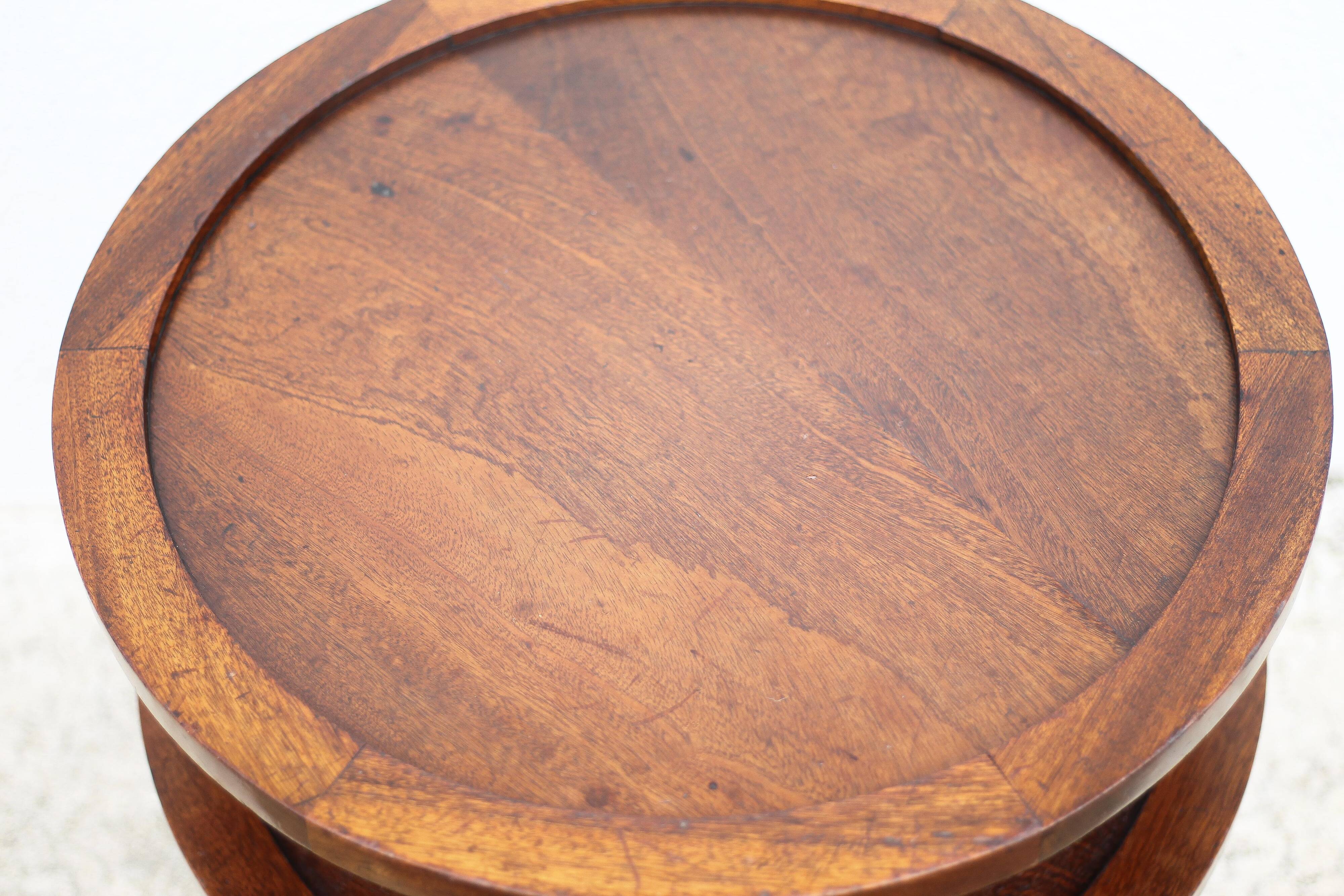 Art Deco style wooden coffee table, vintage wooden table, living room table