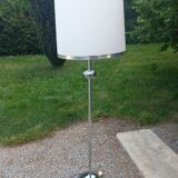 Chrome floor lamp of the year 70 Delmas original lampshade