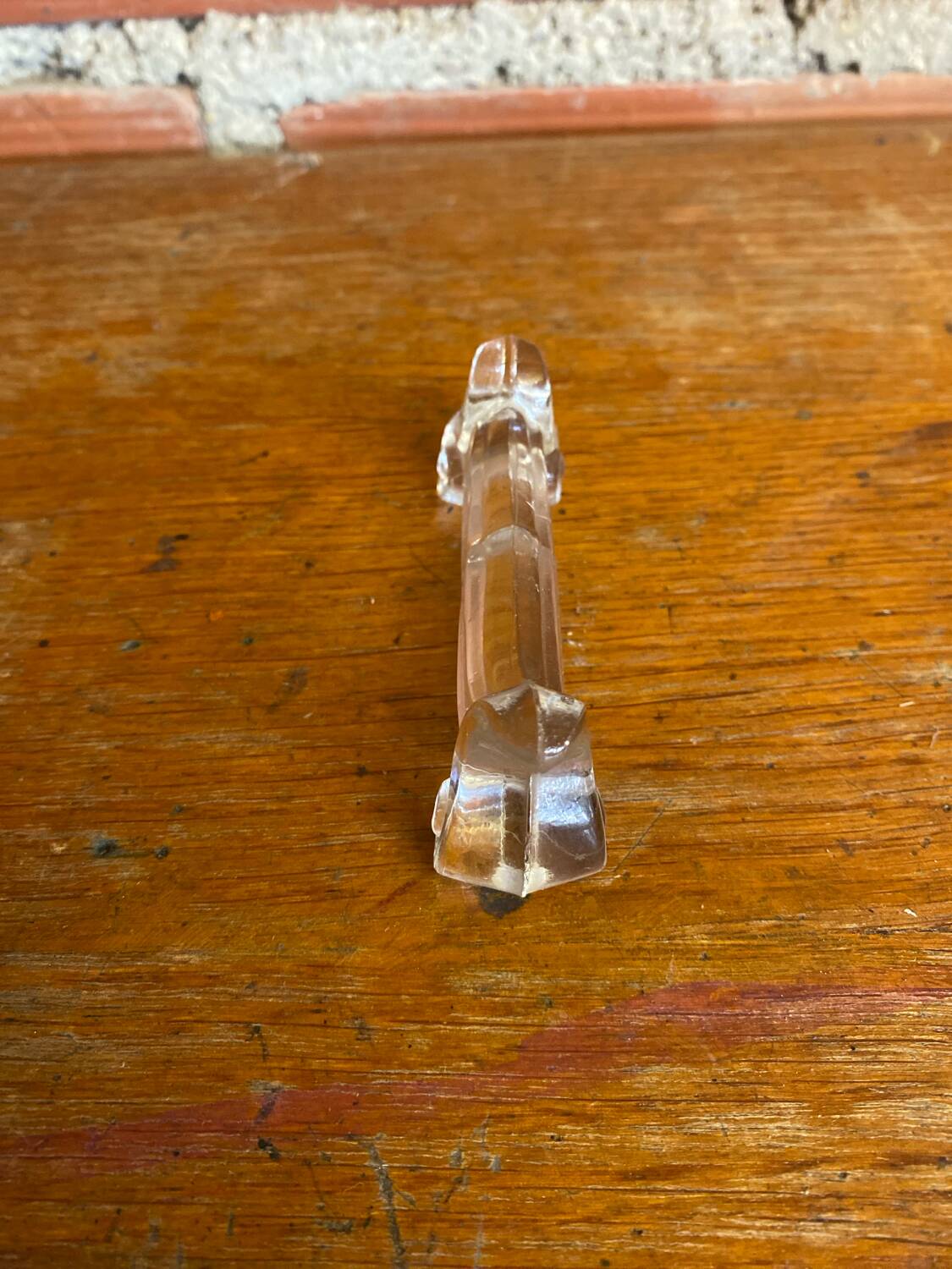 Series 5 antique knife rests portieux molded glass vintage tableware