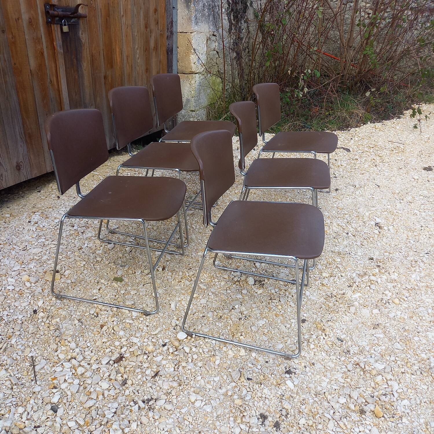 Lot de 6 chaises empilables