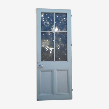 Glass door 82,8x215,3cm old translucent glazing