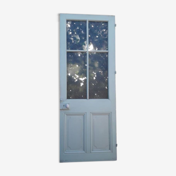 Porte vitrée 82,8x215,3cm vitrages translucides ancienne