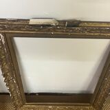 Set of 3 period frames in wood and gilded stucco