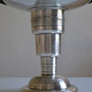 coupe centre de table art déco métal argenté 1930