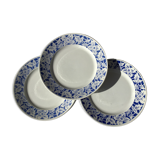 Set of 3 k.g lunéville flat plates blue blida