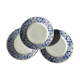 Set of 3 k.g lunéville flat plates blue blida