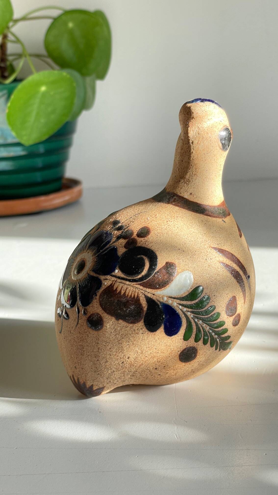 Bird handmade stoneware mexico vintage