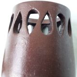 Signed stoneware tealight candle holder