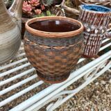 Cache pot vannerie