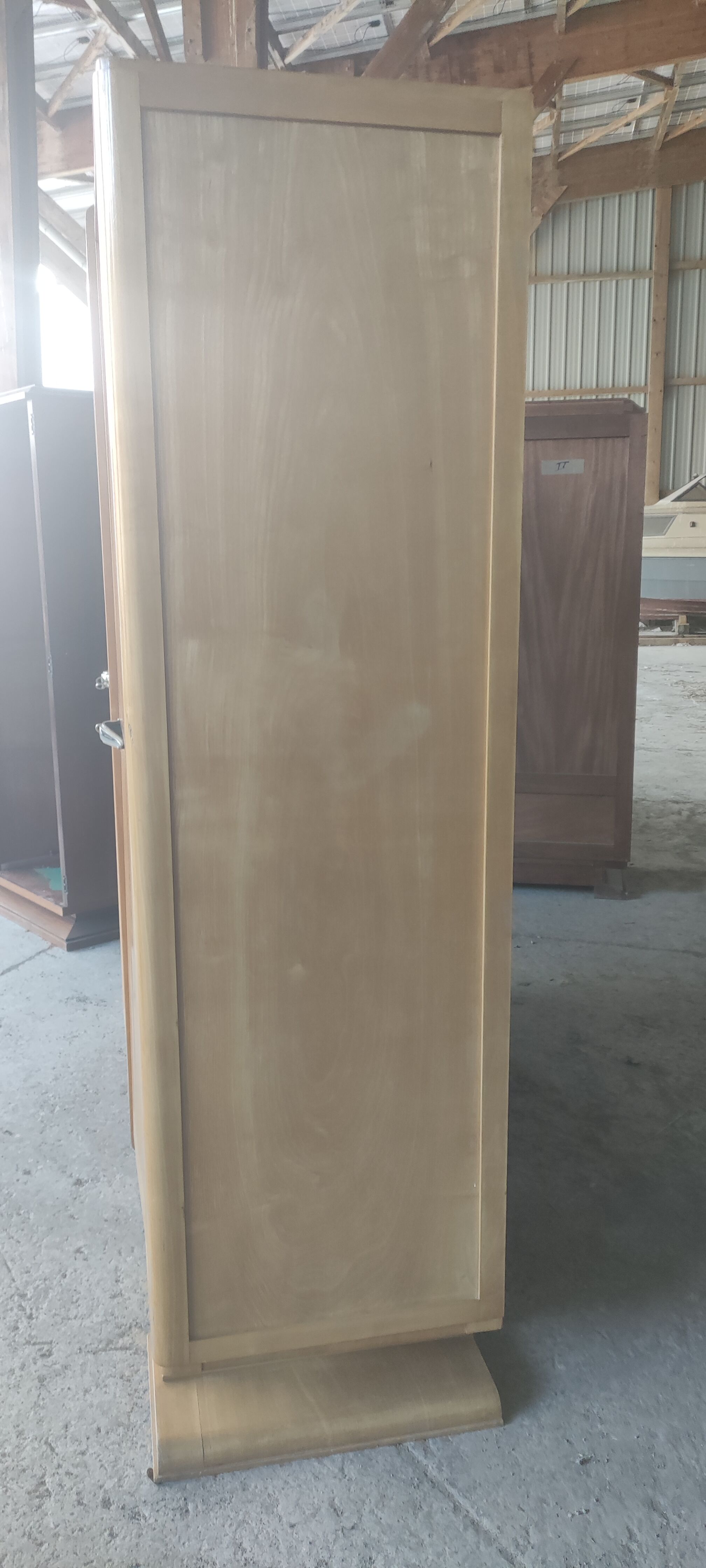 3-door art deco elm veneer cabinet