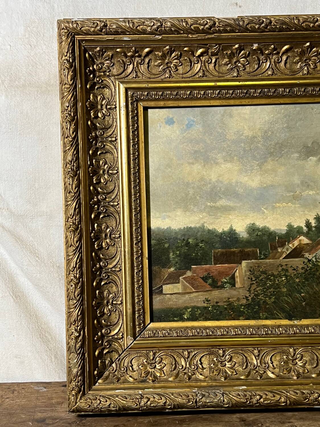 Huile sur bois XIX ème