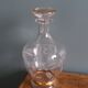 Carafe à liqueur avec bouchon, décor fleurs et dorures