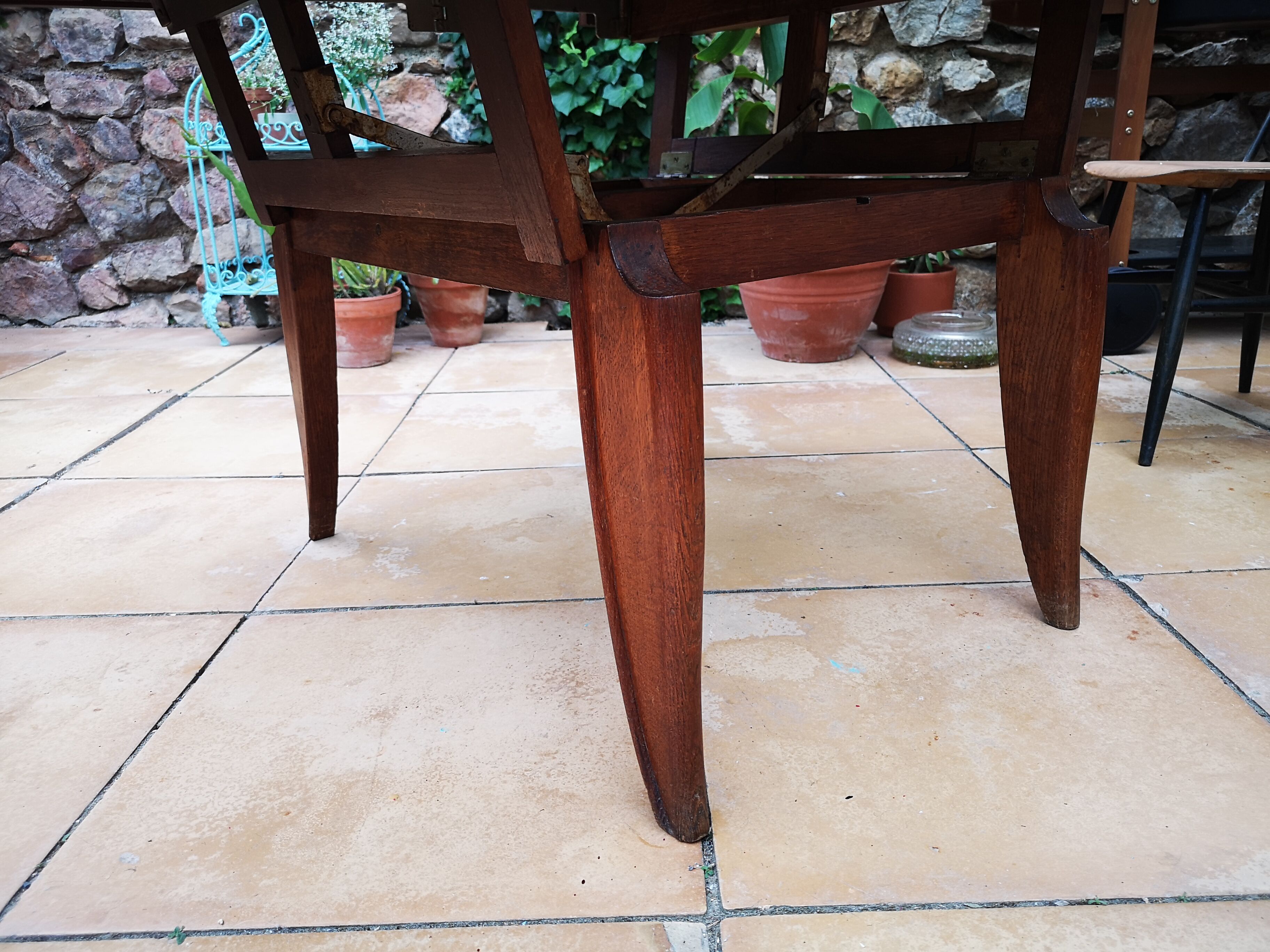 Vintage teak coffee table, transformable into a high table
