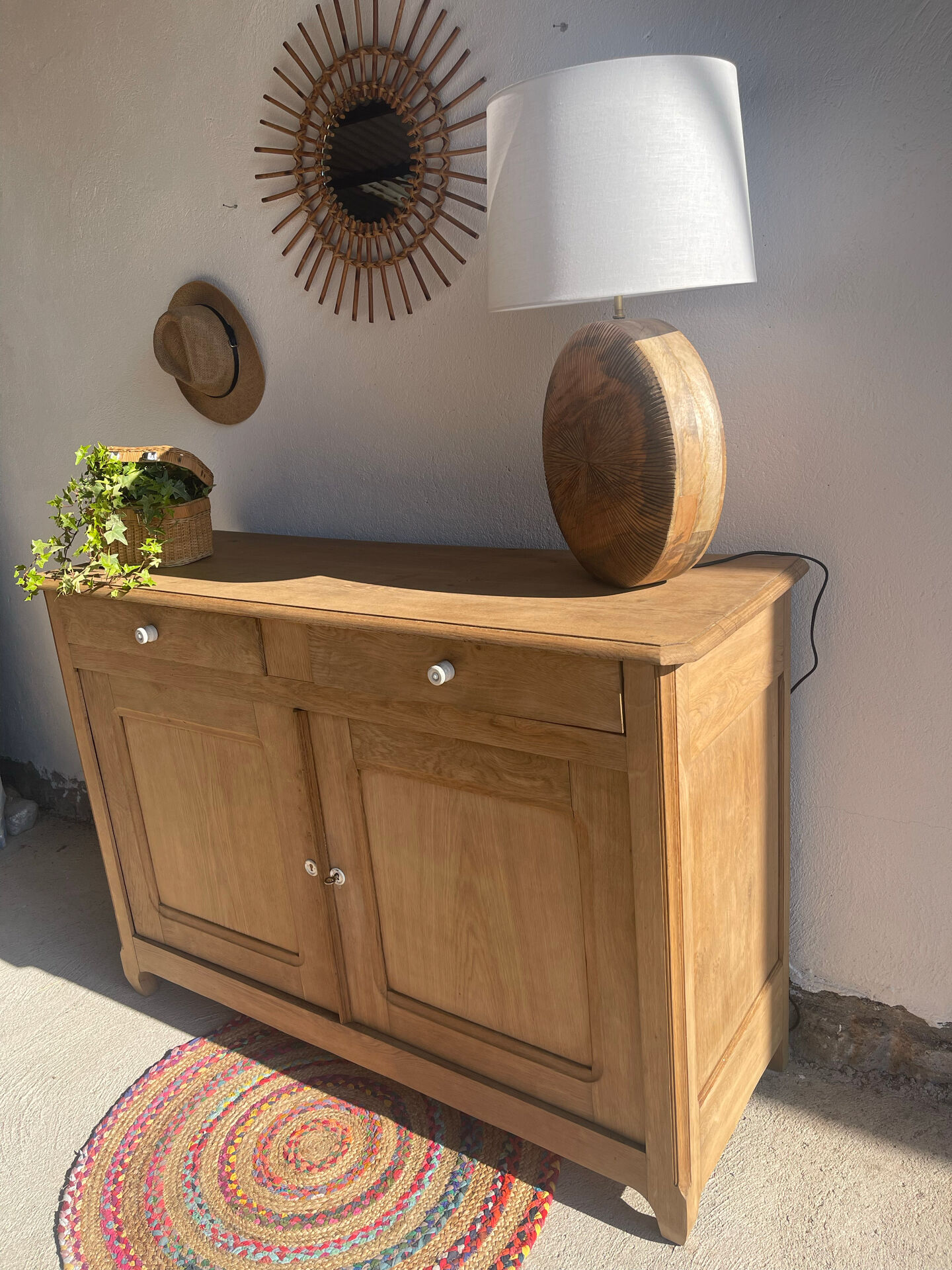 Chic rustic wooden buffet