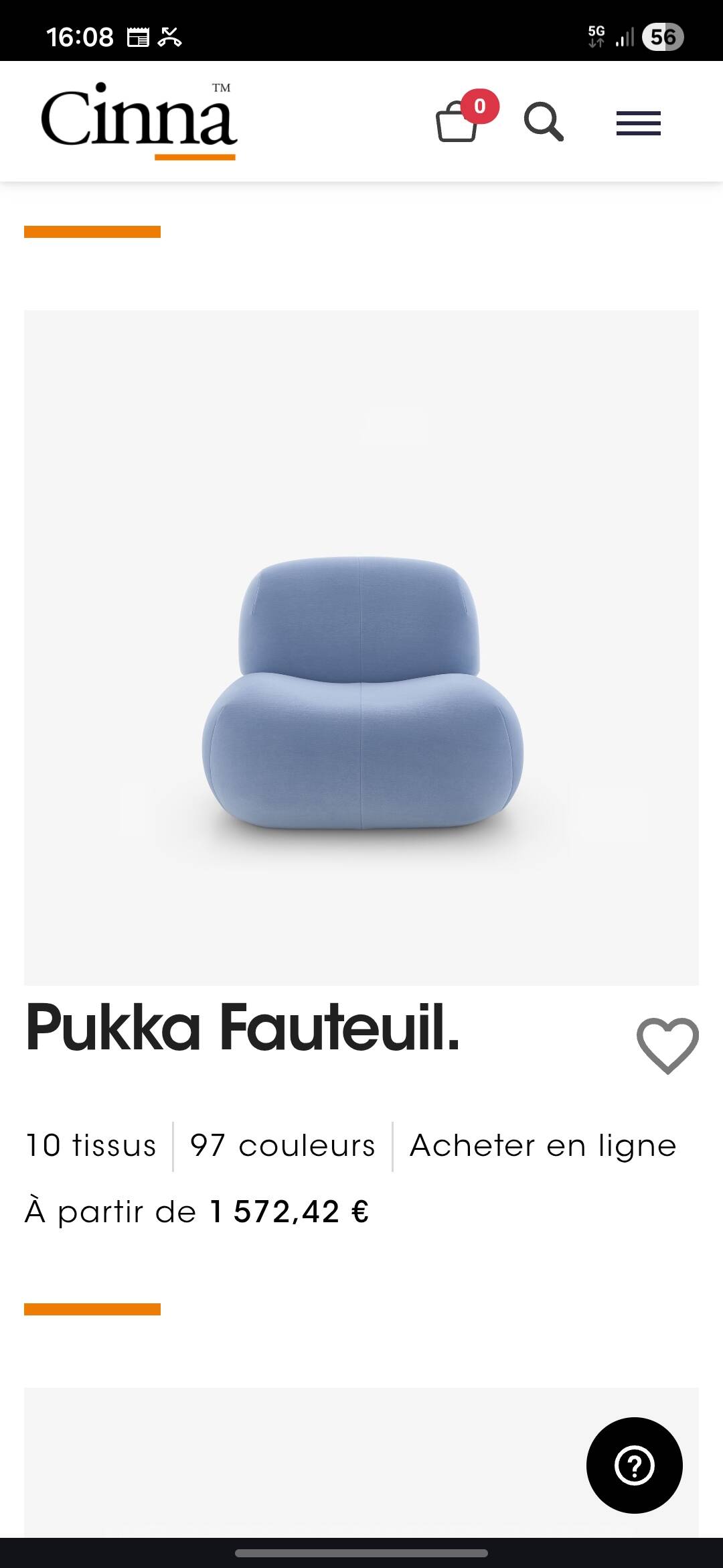 Cinna Pukka model sofa made in France
