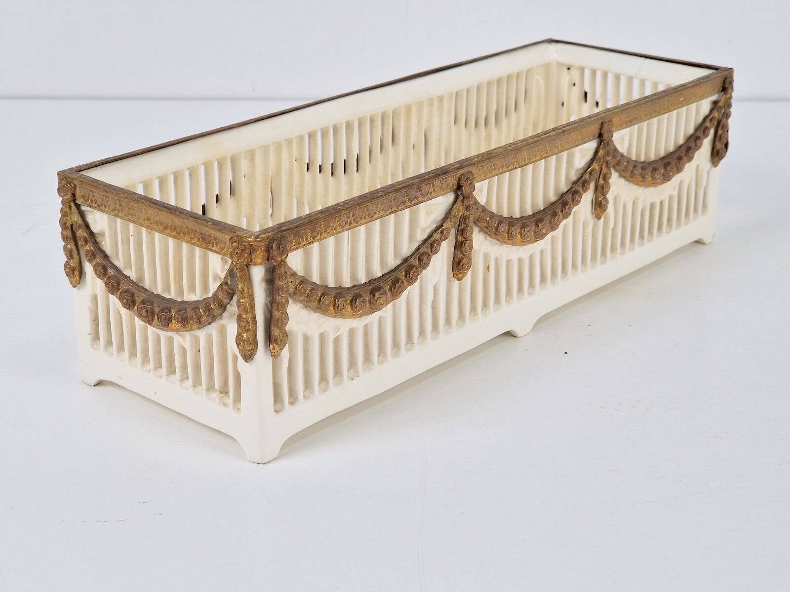 Antique Napoleon III Porcelain Planter with Gilt Bronze Mounts by Max Roesler Rodach, 1920s