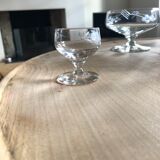 Lot champagne glasses and digestive glasses