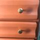 Terracotta vintage chest of drawers