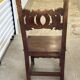 6 Alsatian chairs from the 19th century – carved wood – interlaced decoration