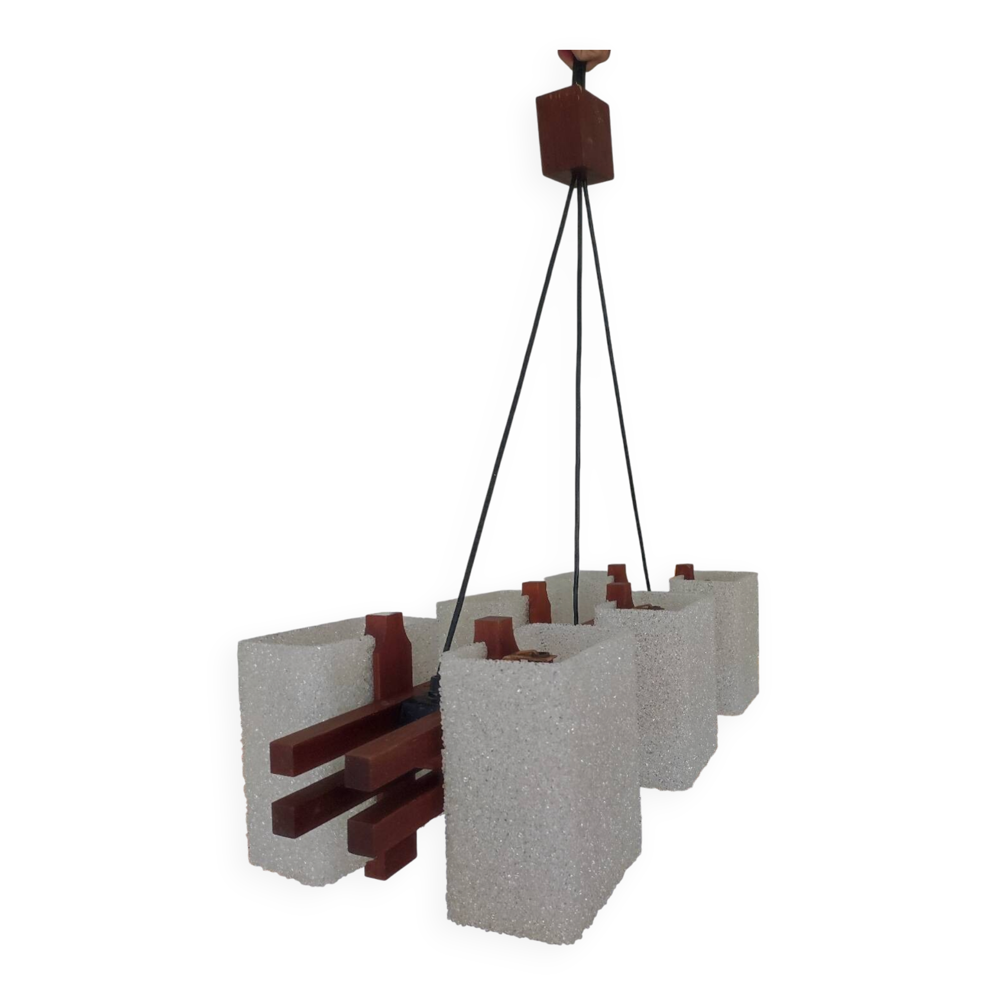 Vintage Scandinavian chandelier from the 50s and 60s.