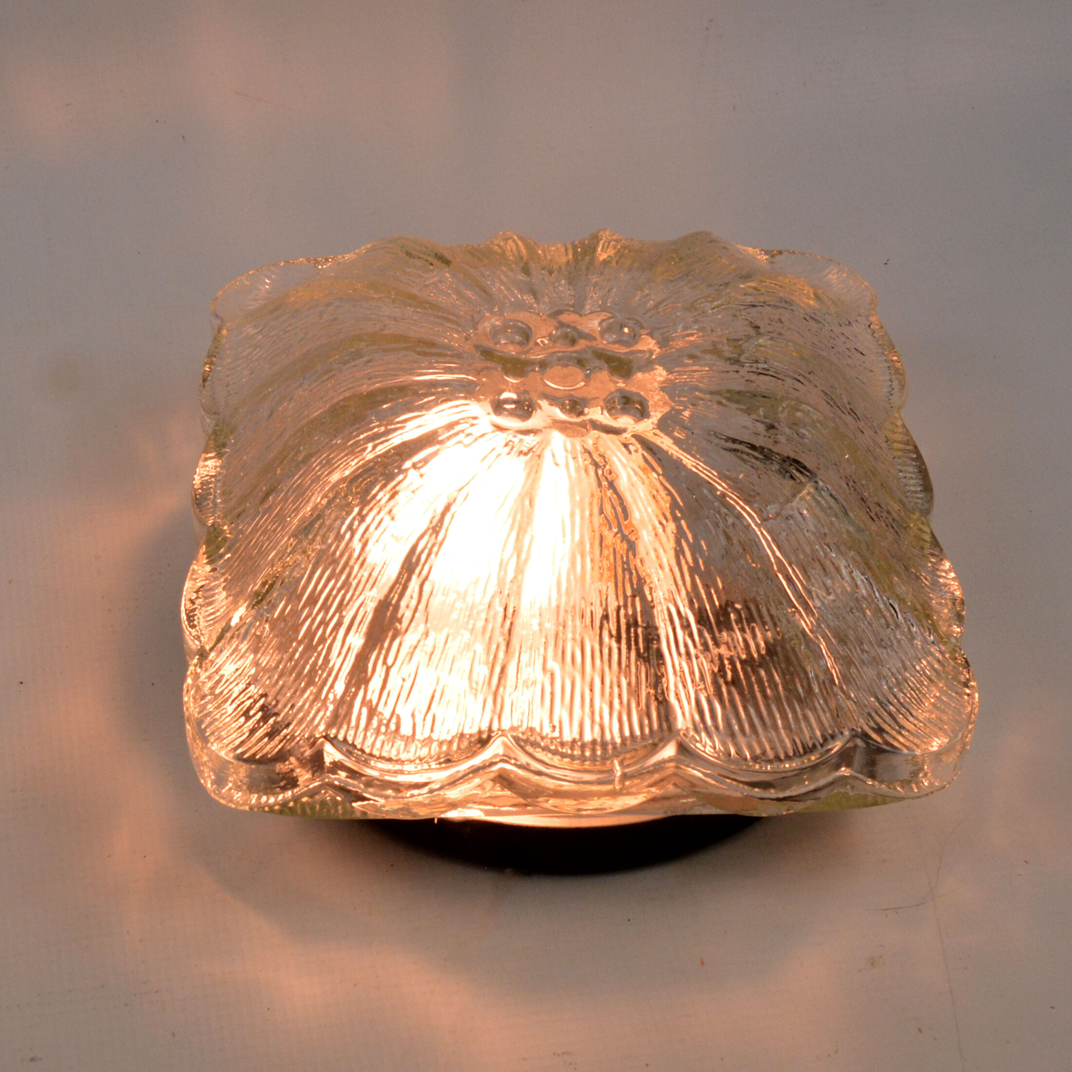 1970s modern glass plafond HP Leuchten, Germany