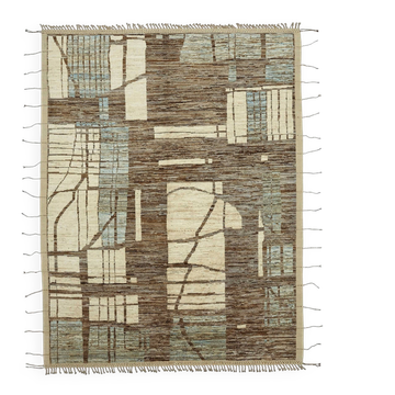 Handmade Turkish One of a Kind 286 cm x 365 cm Beige Wool Carpet