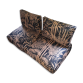 2 armchairs bamboo fabric